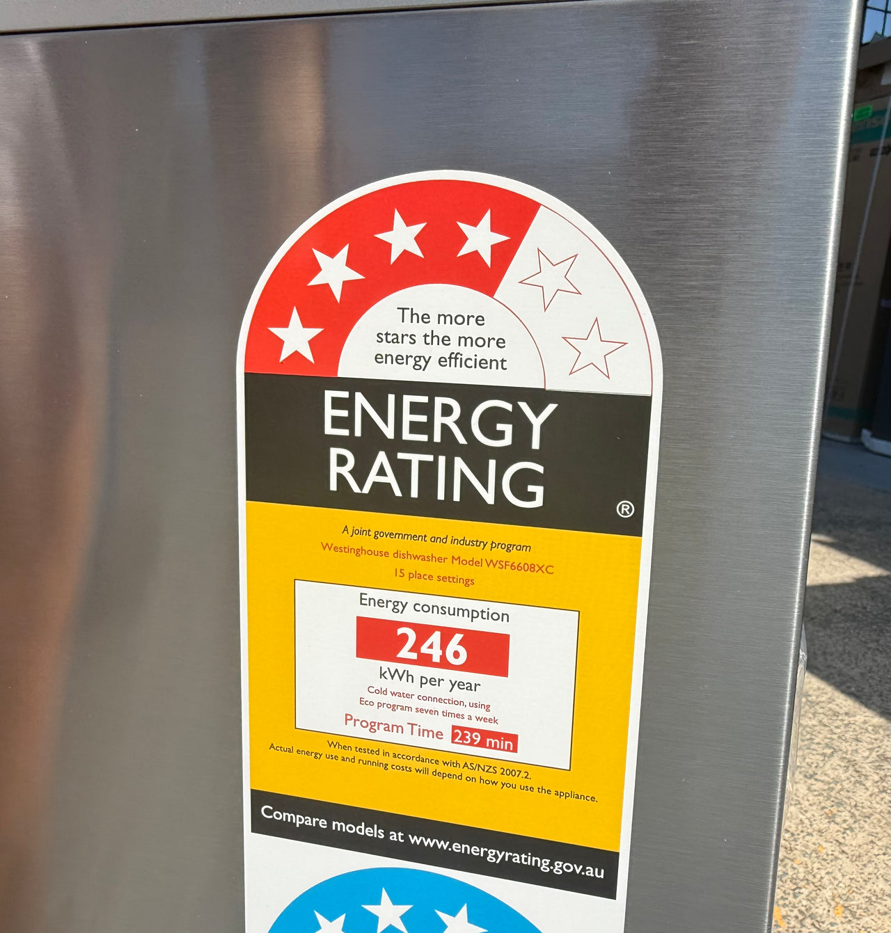 Factory second Westinghouse 60cm Freestanding Dishwasher – Stainless Steel Model: WSF6608XC - Second Hand Appliances Geebung