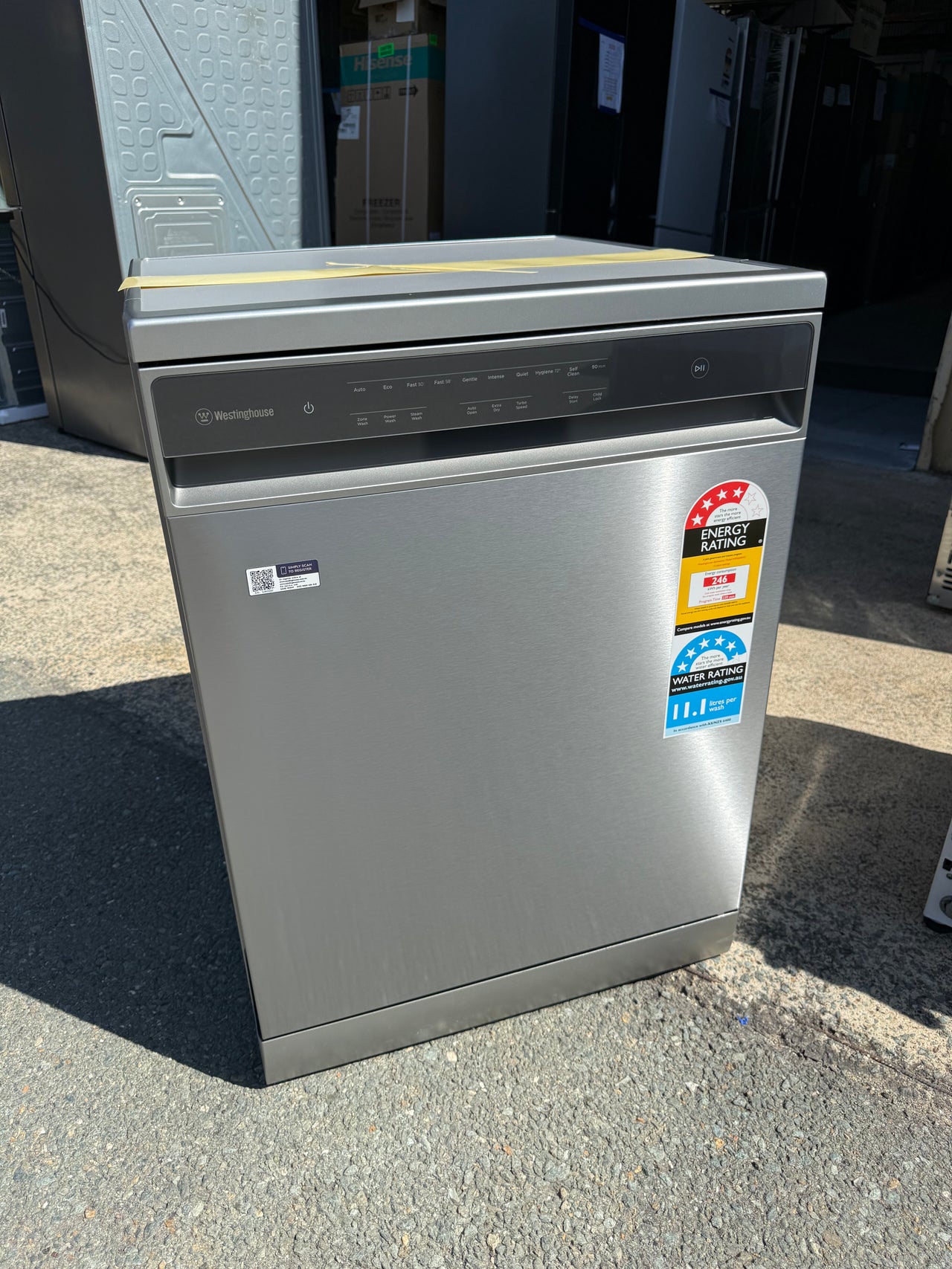 Factory second Westinghouse 60cm Freestanding Dishwasher – Stainless Steel Model: WSF6608XC - Second Hand Appliances Geebung