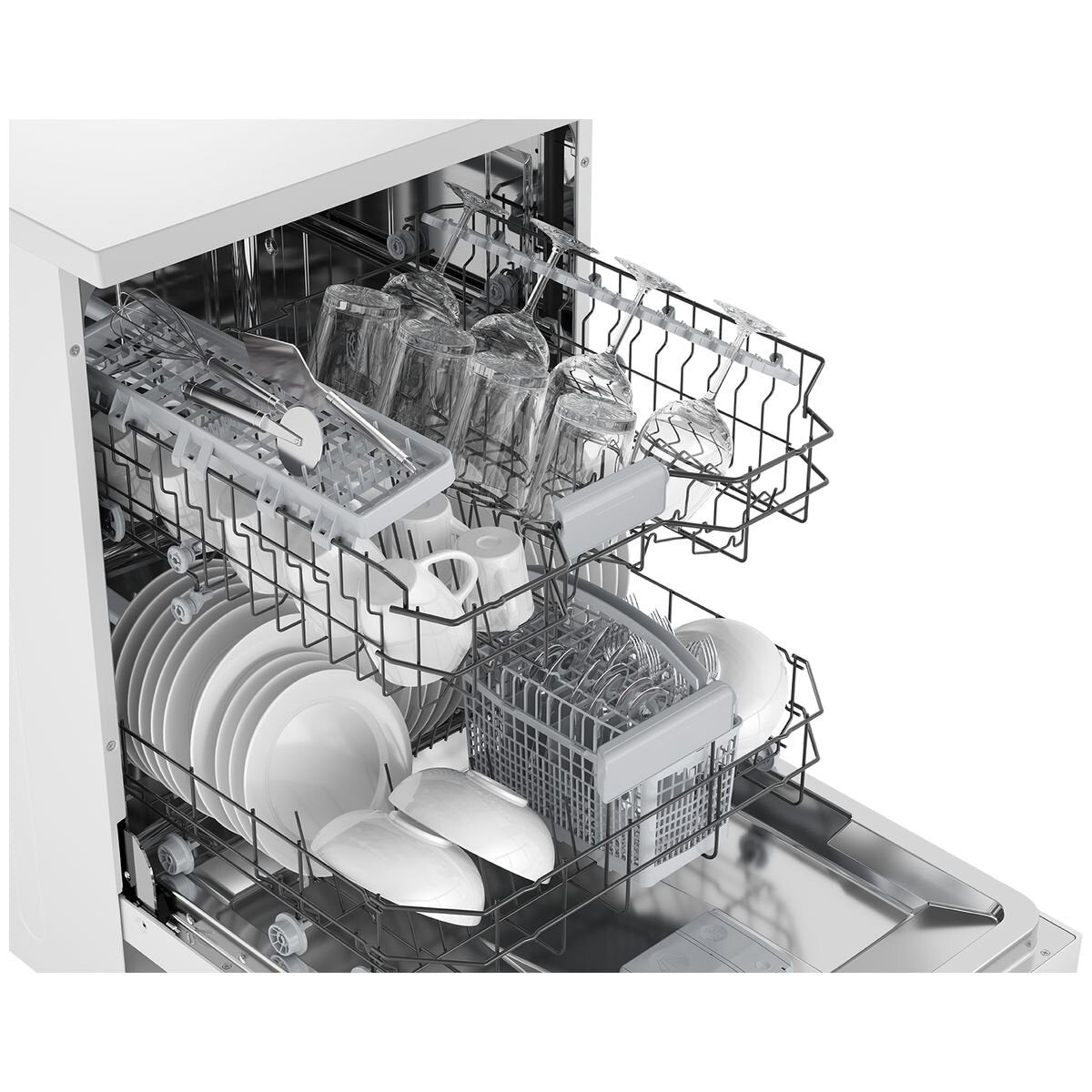 Factory second Westinghouse 60cm Freestanding Dishwasher – White WSF6602WB - Second Hand Appliances Geebung