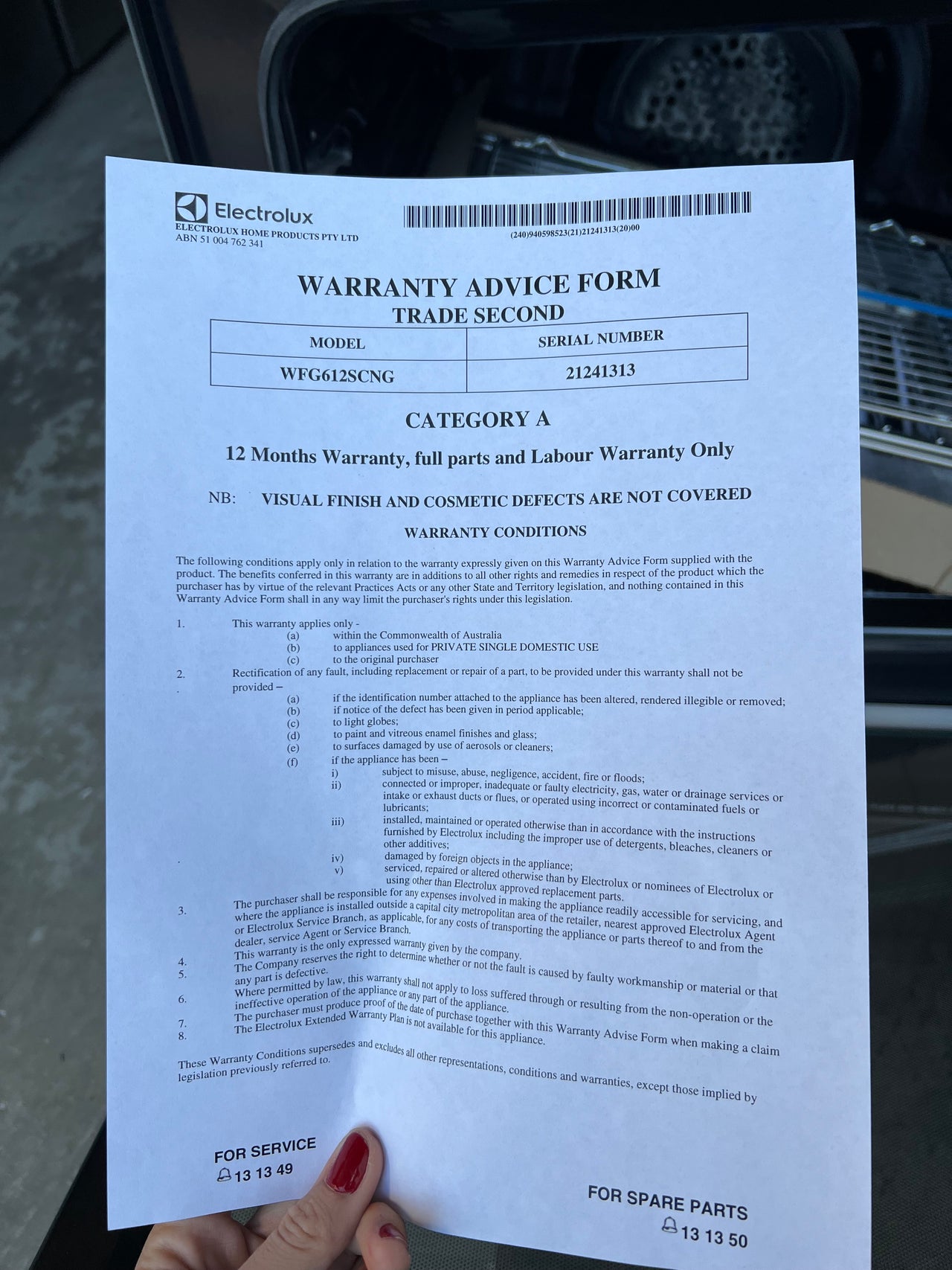 Factory second Westinghouse 60cm Freestanding Natural Gas Oven/Stove WFG612SCNG - Second Hand Appliances Geebung