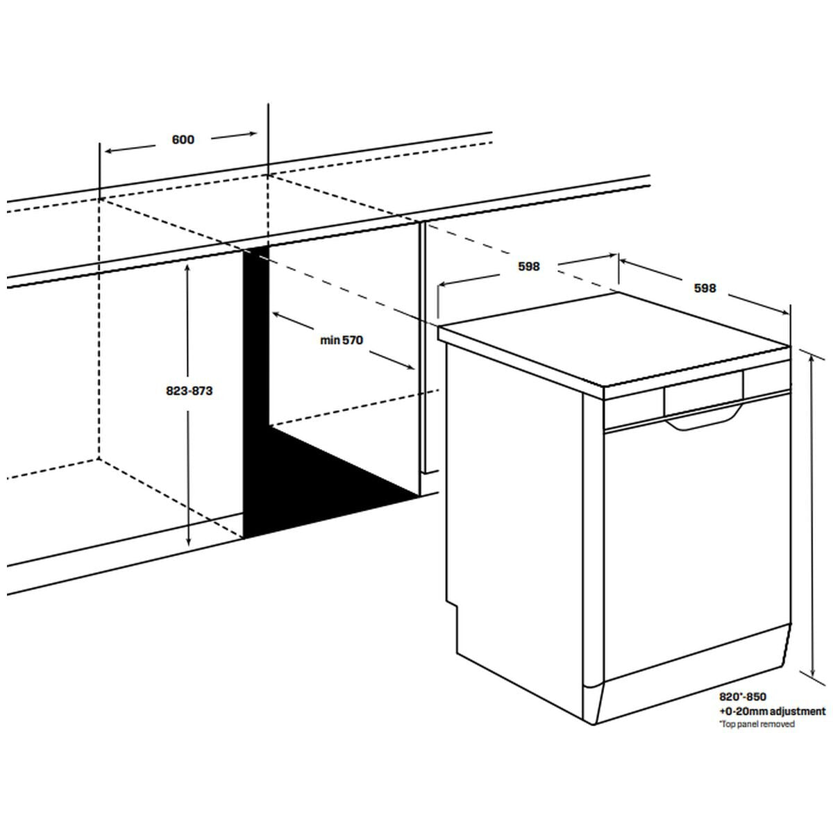 Factory second Westinghouse 60cm Freestanding Sensor Wash Dishwasher White WSF6604WB - Second Hand Appliances Geebung