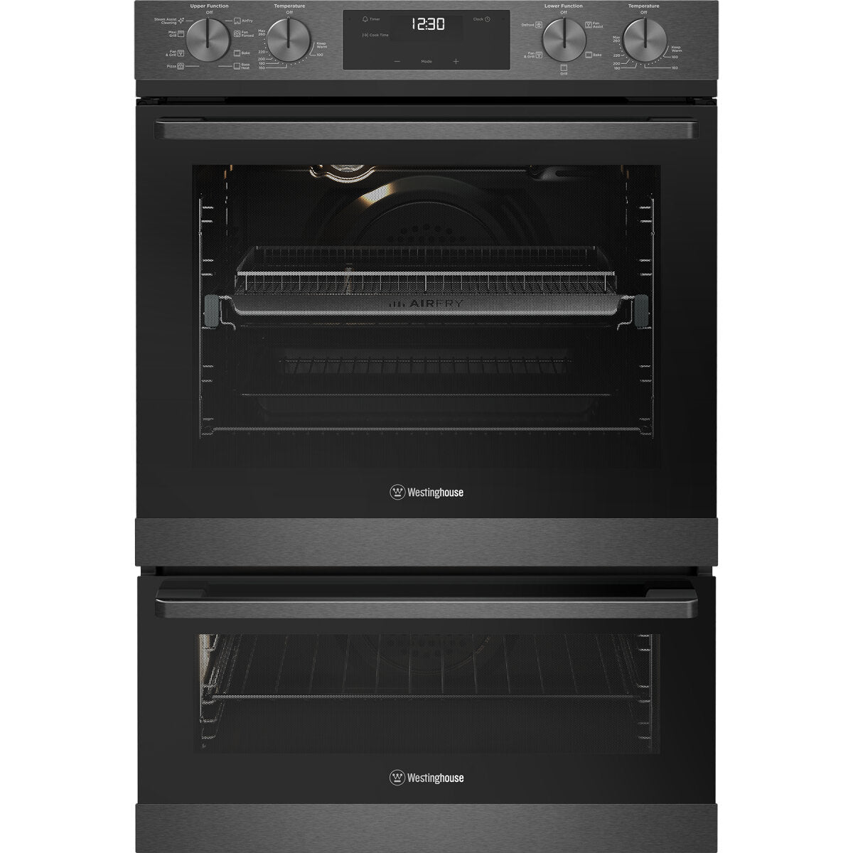 Factory second Westinghouse 60cm Multi-Function Double Oven Dark Stainless Steel WVE6526DD(NAT) - Second Hand Appliances Geebung