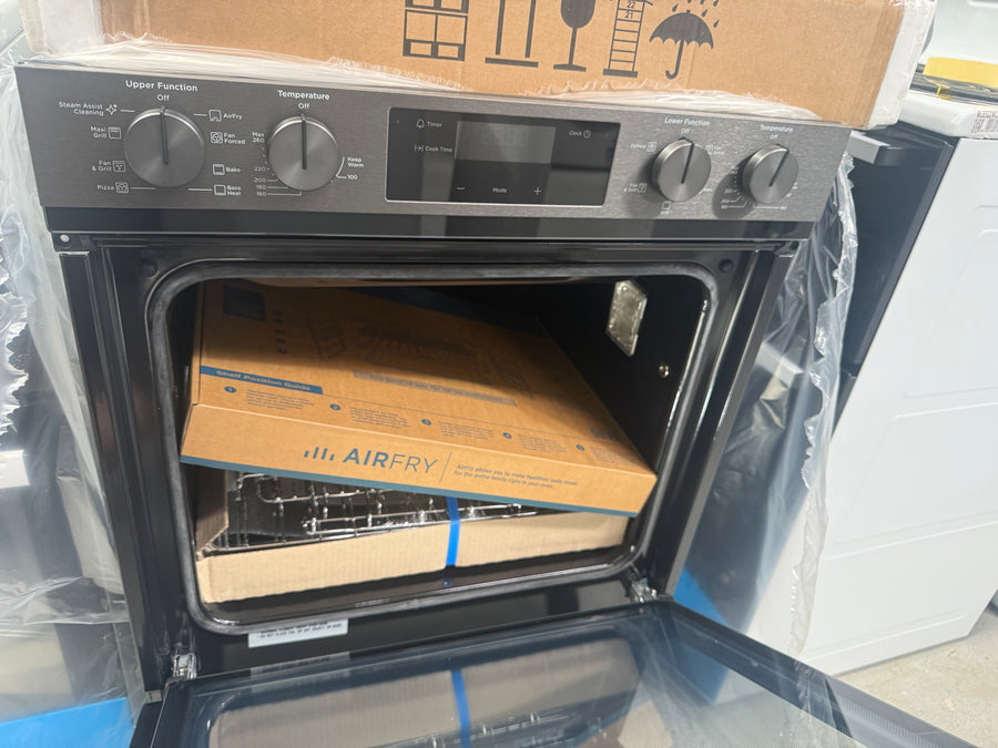 Factory second Westinghouse 60cm Multi-Function Double Oven Dark Stainless Steel WVE6526DD(NAT) - Second Hand Appliances Geebung