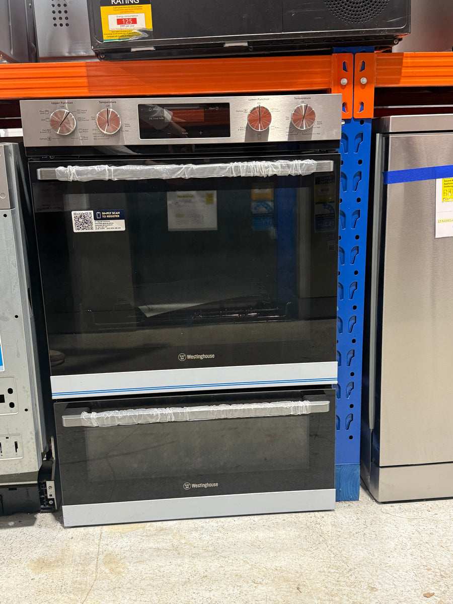 Factory second Westinghouse 60cm Multi-Function Double Oven – Stainless Steel Model: WVE6525SD - Second Hand Appliances Geebung