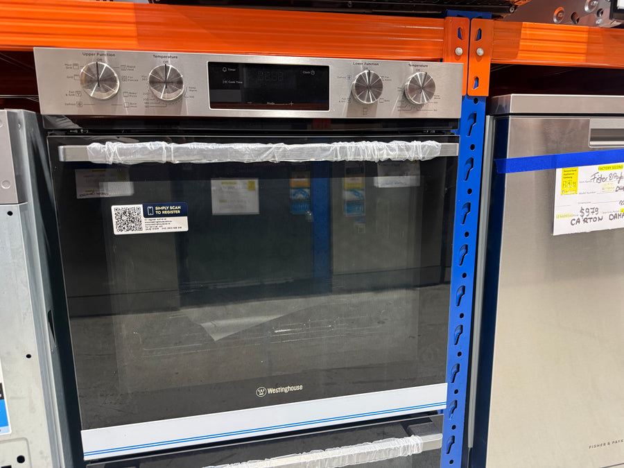 Factory second Westinghouse 60cm Multi-Function Double Oven – Stainless Steel Model: WVE6525SD - Second Hand Appliances Geebung