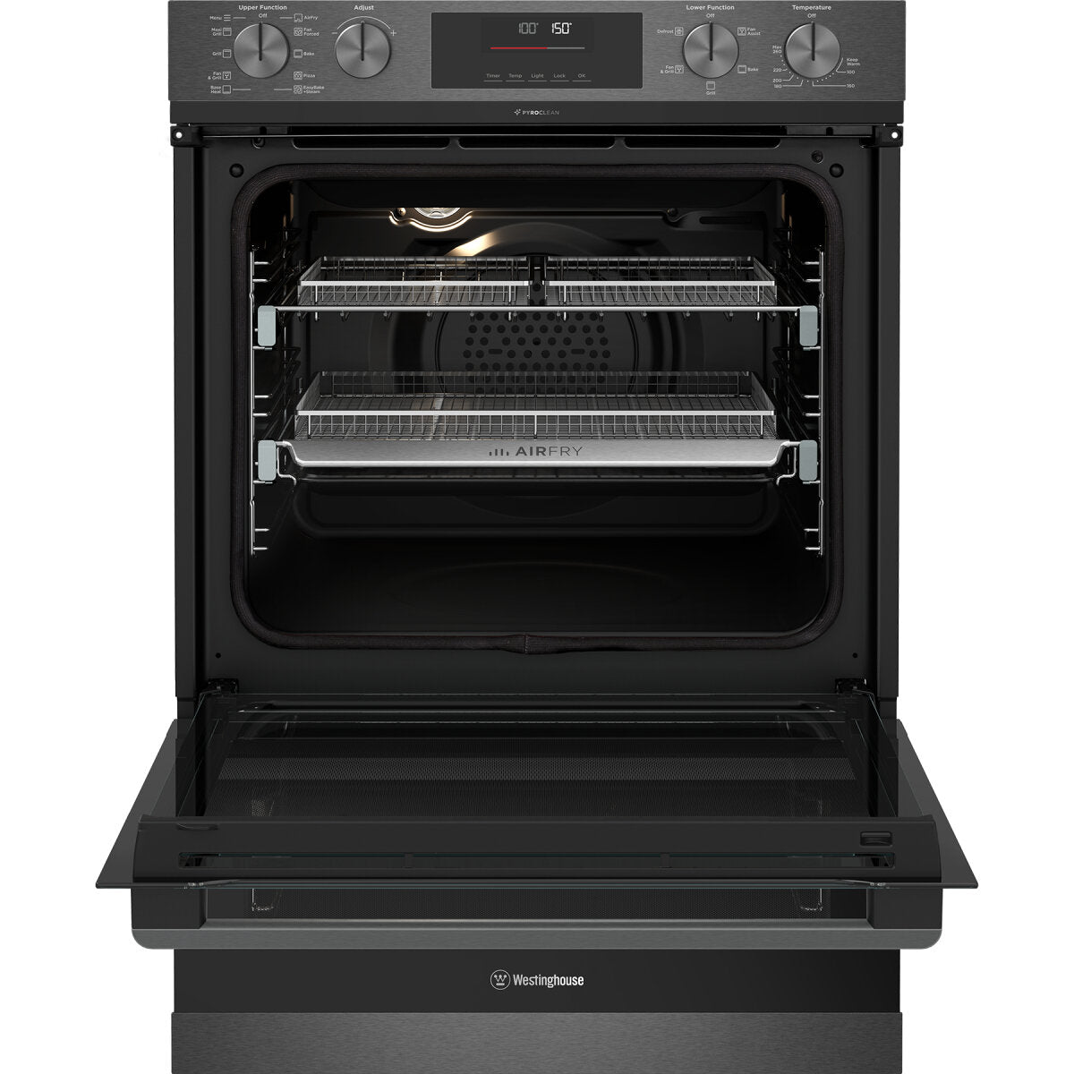 Buy Factory second Westinghouse 60cm Multi-Function Pyrolytic Double Oven and SteamBake Dark Stainless Steel WVEP6727DD(NAT) |  | [product_variant] | Second Hand Appliances Geebung Brisbane