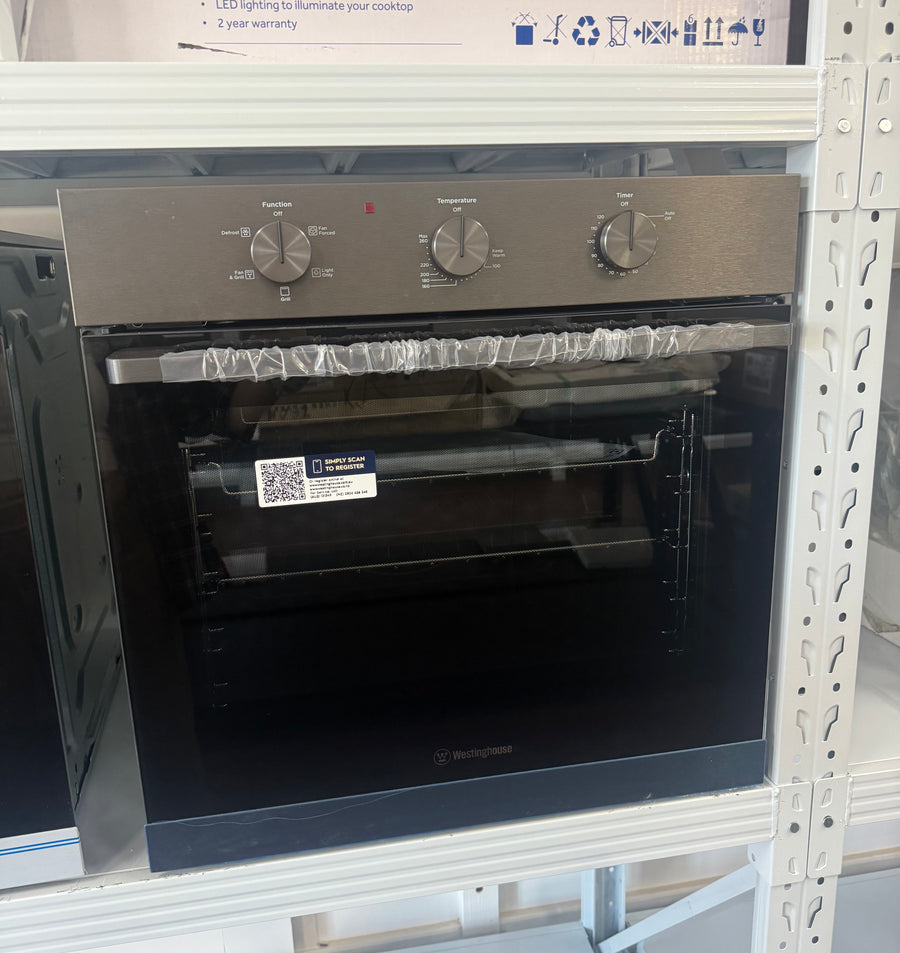 Factory second Westinghouse 60cm Multifunction Built-In Oven – Dark Stainless Steel | WVE6314DD - Second Hand Appliances Geebung