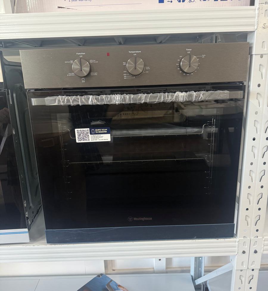 Factory second Westinghouse 60cm Multifunction Built-In Oven – Dark Stainless Steel | WVE6314DD - Second Hand Appliances Geebung