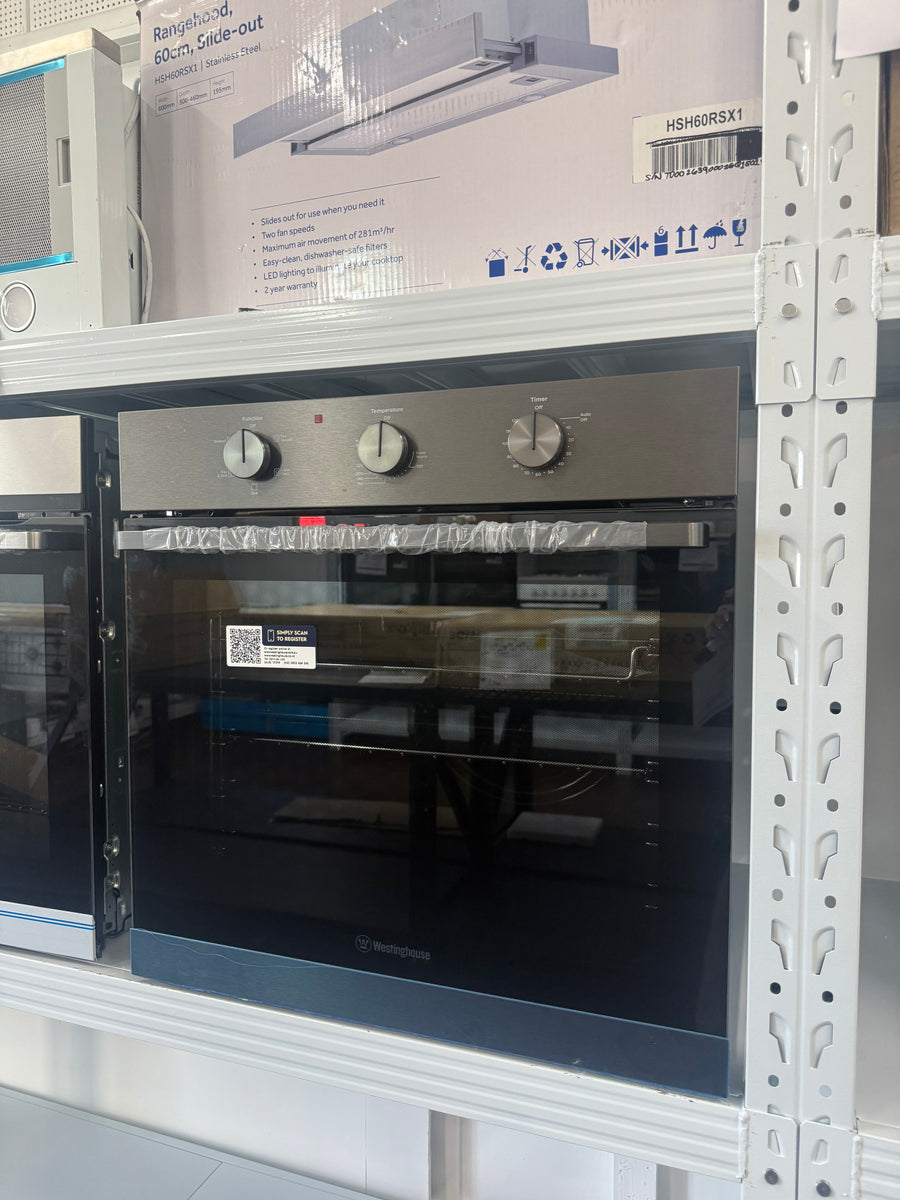 Factory second Westinghouse 60cm Multifunction Built-In Oven – Dark Stainless Steel | WVE6314DD - Second Hand Appliances Geebung