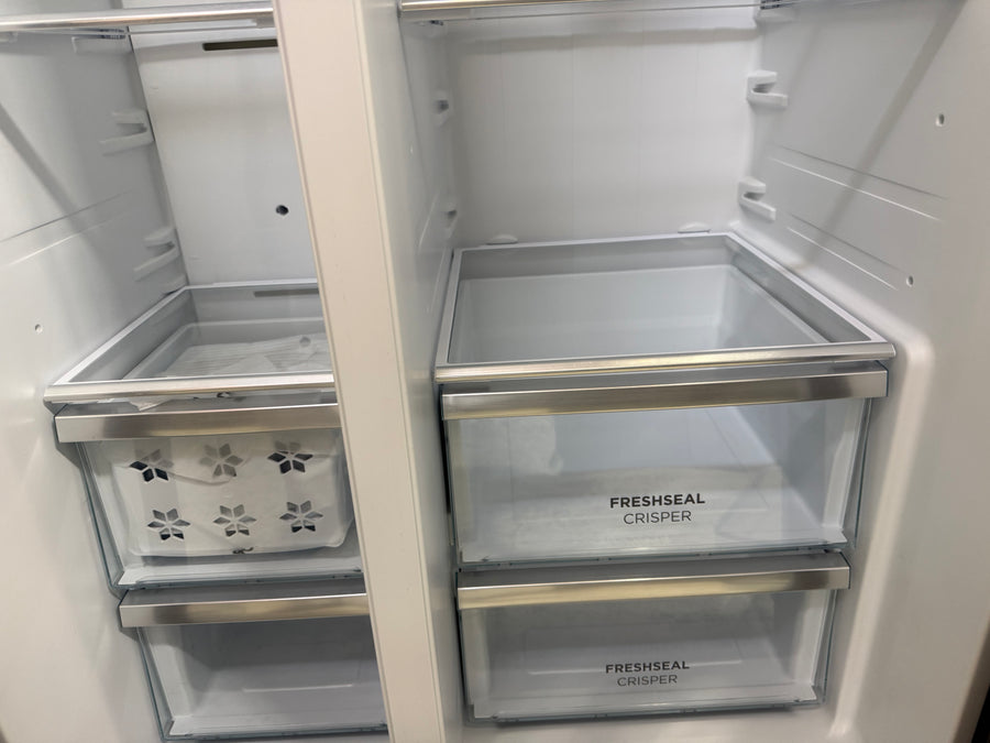 Factory second Westinghouse 664L Side by Side Refrigerator – Black Stainless Steel Model: WSE6640BA - Second Hand Appliances Geebung