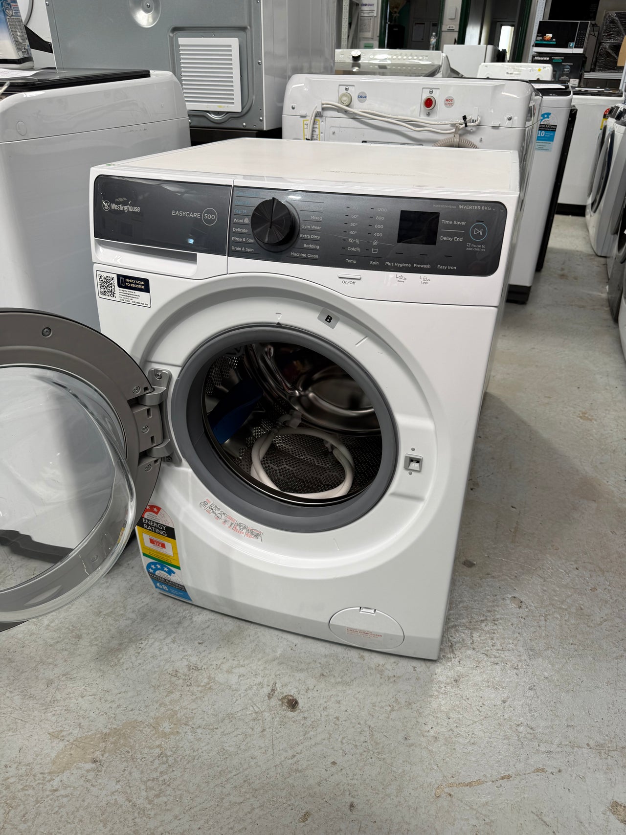 Factory second Westinghouse 8kg Front Load Washing Machine Model: WWF8024M5WA - Second Hand Appliances Geebung