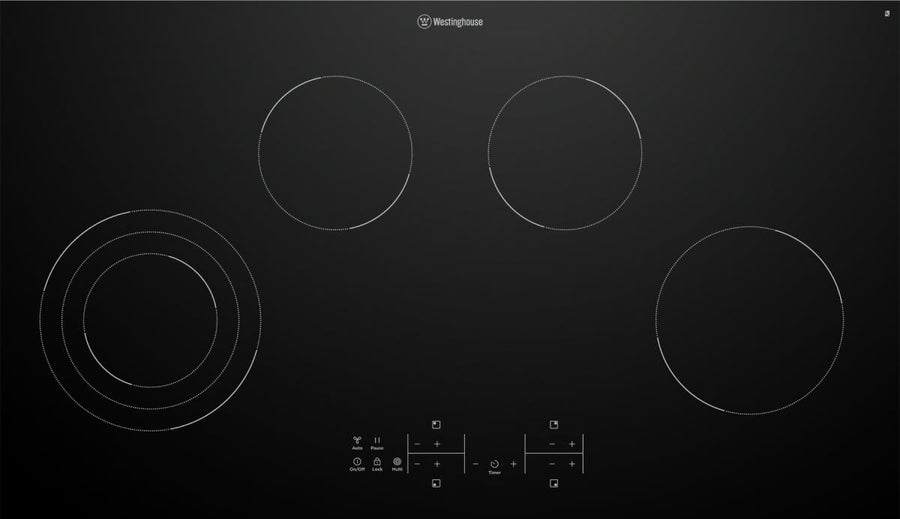 Factory second Westinghouse 90cm 4 Zone Ceramic Cooktop – Black Ceramic Glass WHC943BD - Second Hand Appliances Geebung
