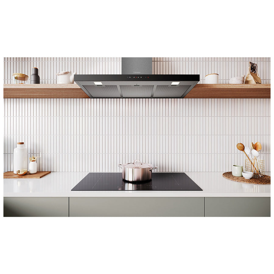 Factory second Westinghouse 90cm Canopy Rangehood with Hob2Hood Dark Stainless Steel WRC924DSD(NAT) - Second Hand Appliances Geebung