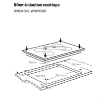 Thumbnail for Factory second Westinghouse 90cm Five Zone Induction with Hob2Hood Cooktop WHI955BD - Second Hand Appliances Geebung
