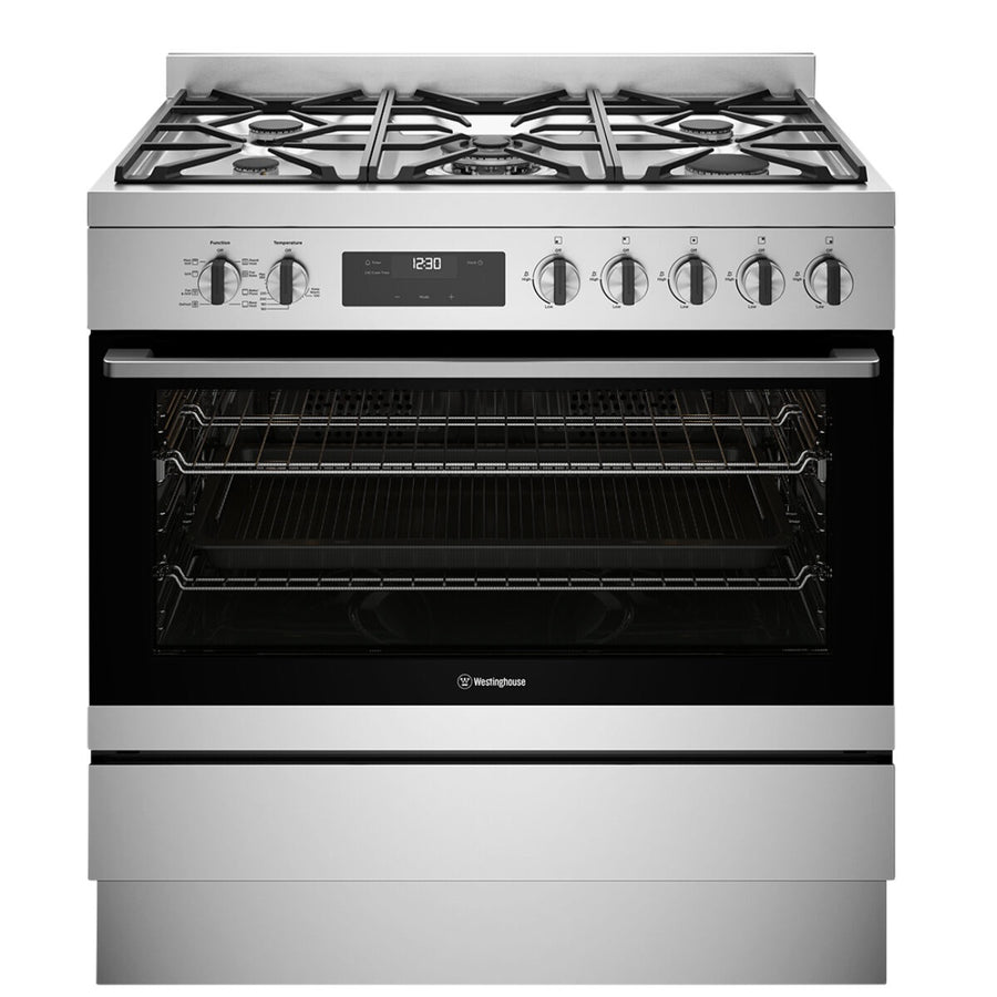 Factory second Westinghouse 90cm Freestanding Electric Cooker with Ceramic Cooktop – Stainless Steel WFE9515SD - Second Hand Appliances Geebung