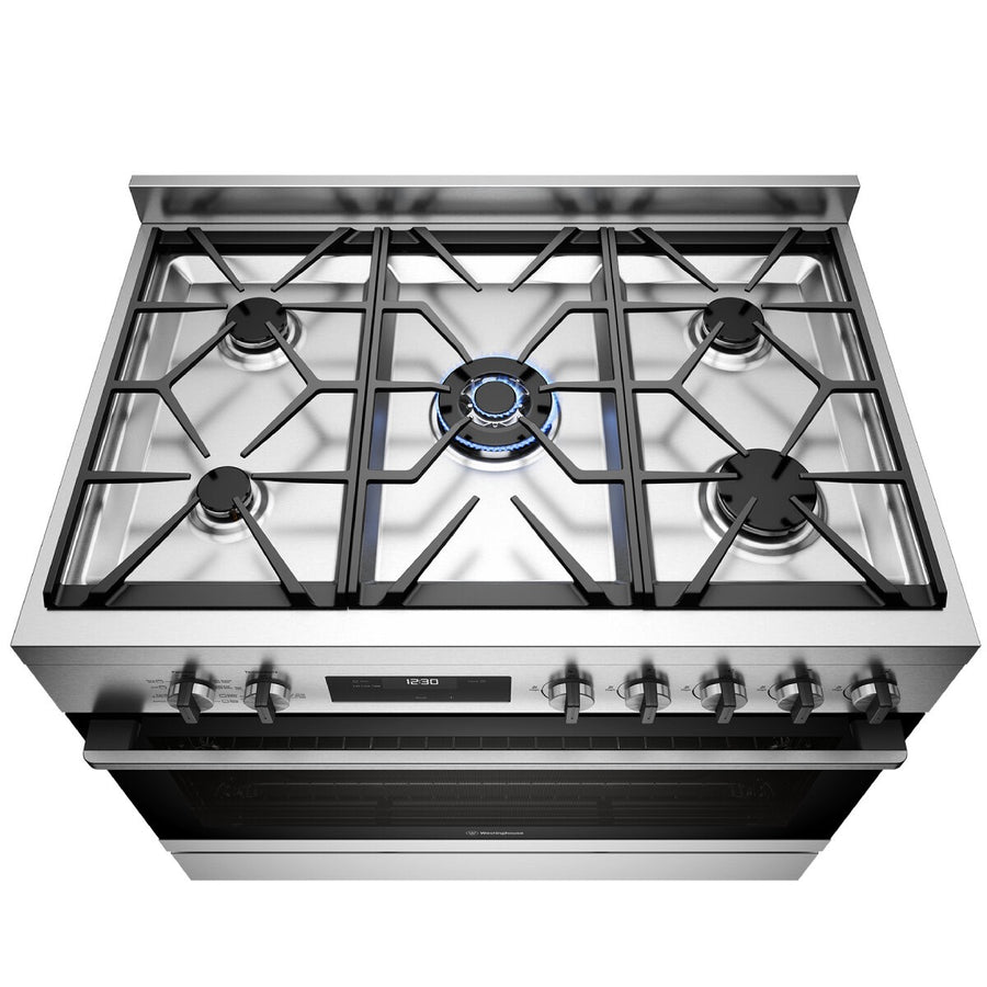 Factory second Westinghouse 90cm Freestanding Electric Cooker with Ceramic Cooktop – Stainless Steel WFE9515SD - Second Hand Appliances Geebung
