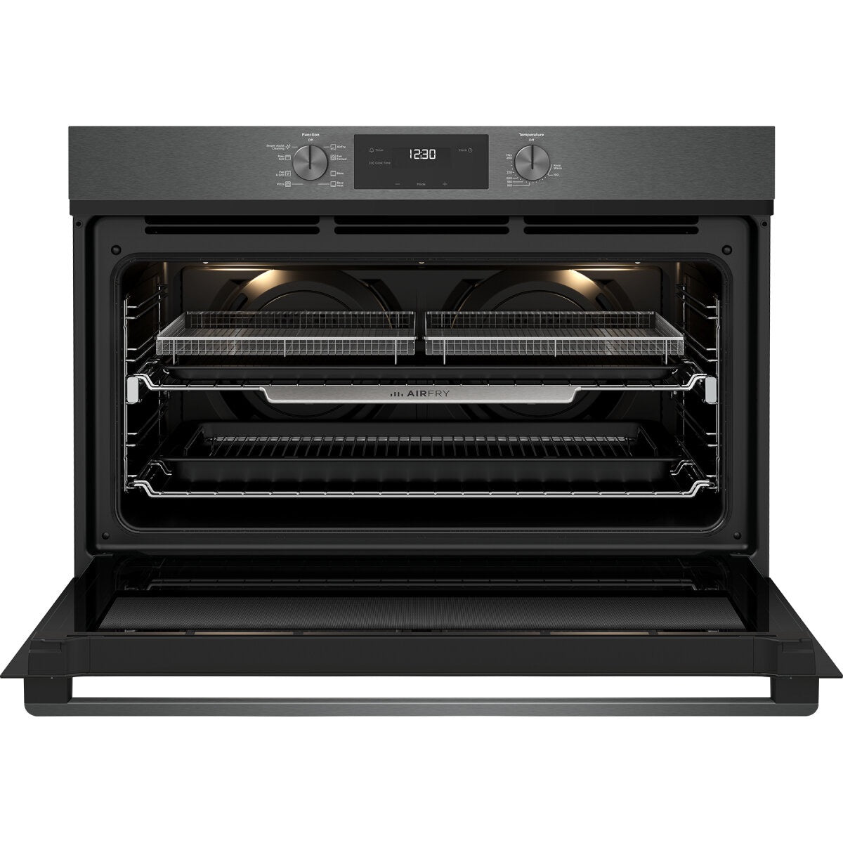 Factory second Westinghouse 90cm Multi-Function Oven with AirFry Dark Stainless Steel WVE9516DD - Second Hand Appliances Geebung