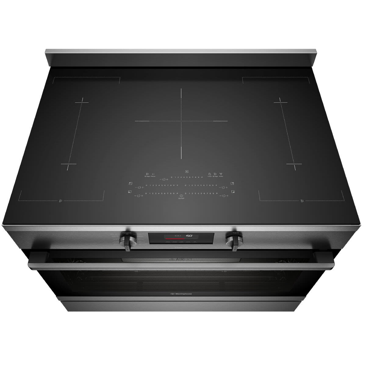 Factory second Westinghouse 90cm Pyrolytic Freestanding Oven with Induction Cooktop & AirFry – Dark Stainless Steel  Model: WFEP9757DD - Second Hand Appliances Geebung