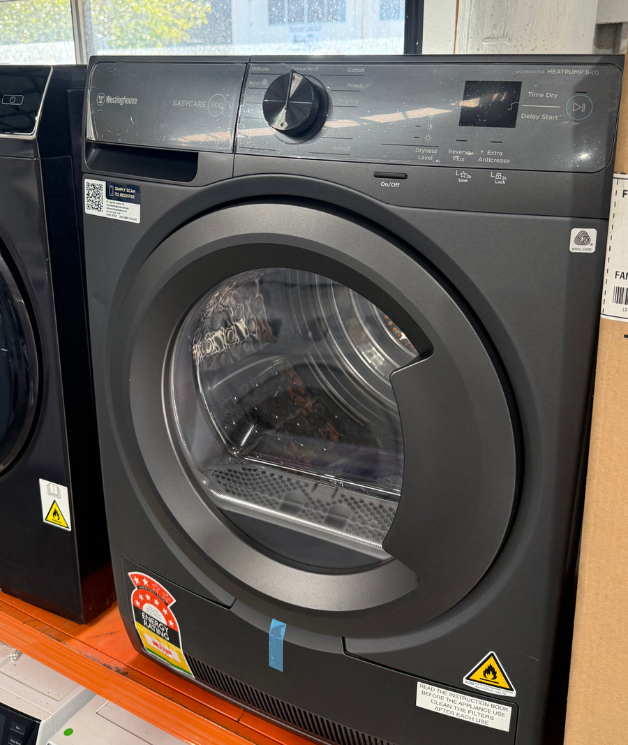 Factory second Westinghouse WDH904N7SA 9kg EasyCare 700 Series heat pump dryer(NAT) - Second Hand Appliances Geebung