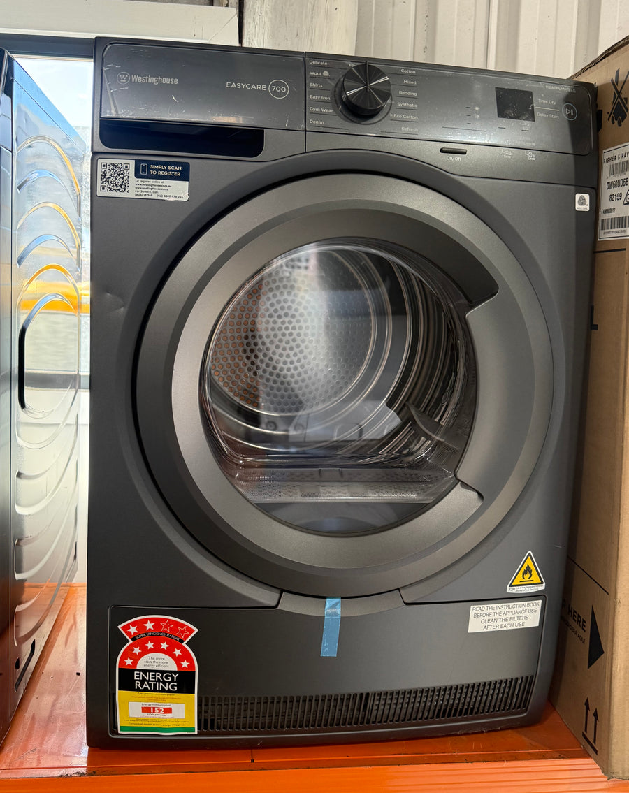 Factory second Westinghouse WDH904N7SA 9kg EasyCare 700 Series heat pump dryer(NAT) - Second Hand Appliances Geebung
