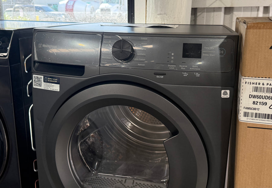 Factory second Westinghouse WDH904N7SA 9kg EasyCare 700 Series heat pump dryer(NAT) - Second Hand Appliances Geebung