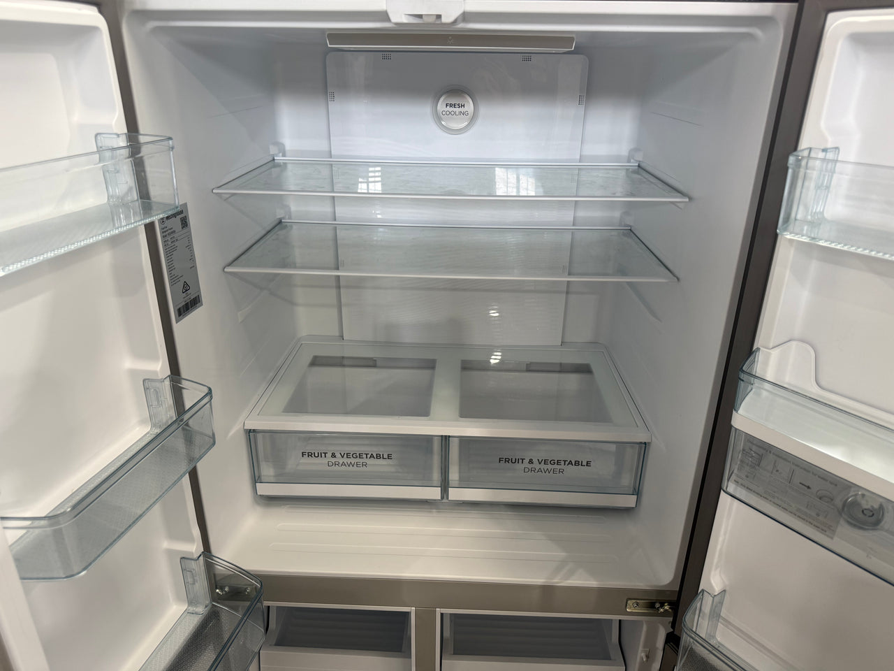 Factory second Westinghouse WQE4960BA – 496L Quad Door Refrigerator (Black) - Second Hand Appliances Geebung