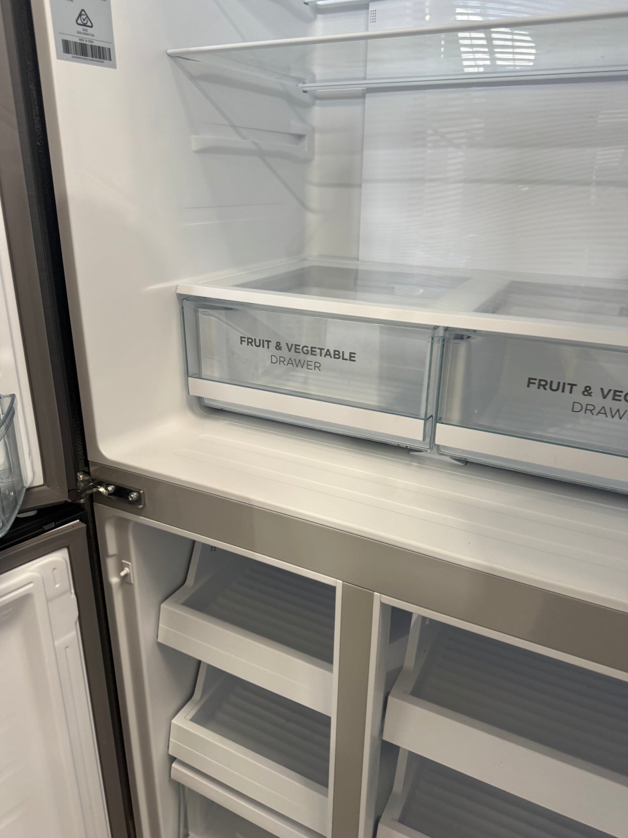 Factory second Westinghouse WQE4960BA – 496L Quad Door Refrigerator (Black) - Second Hand Appliances Geebung