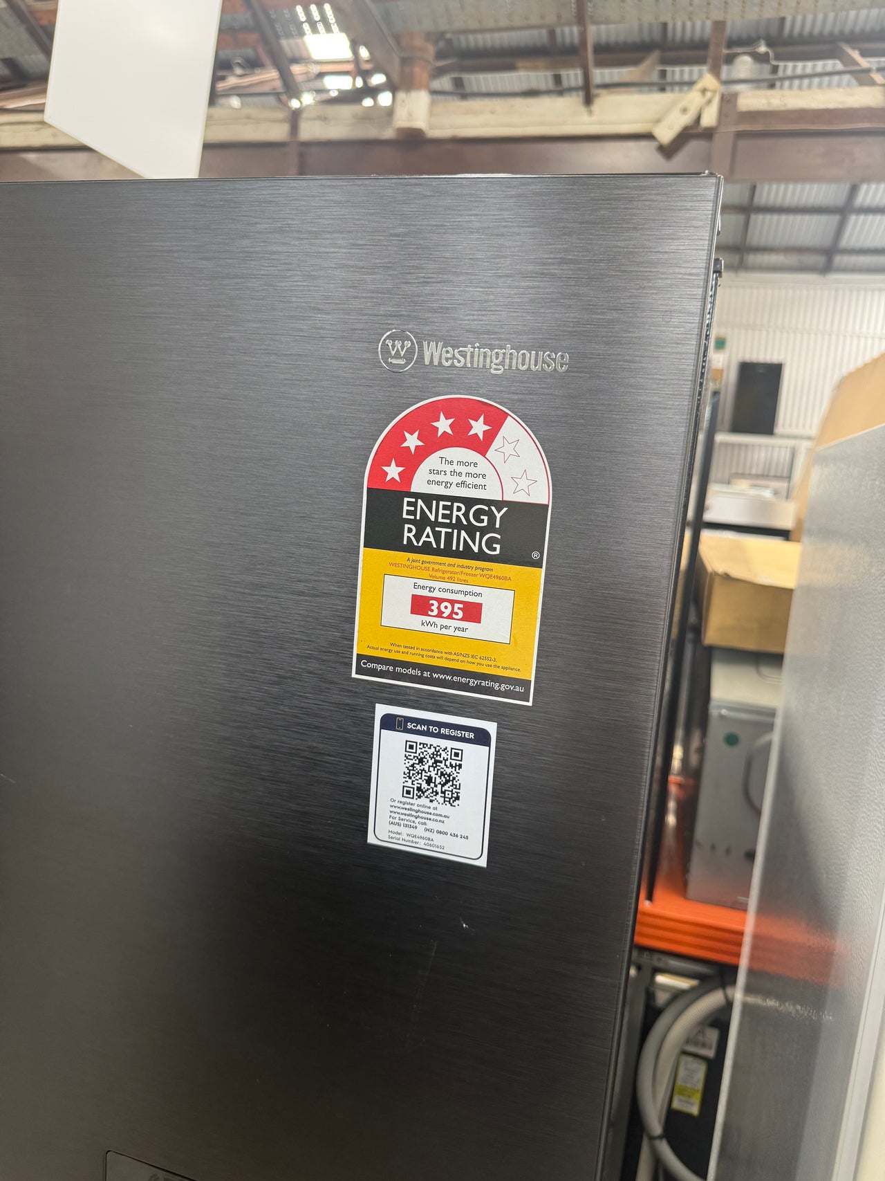 Factory second Westinghouse WQE4960BA – 496L Quad Door Refrigerator (Black) - Second Hand Appliances Geebung