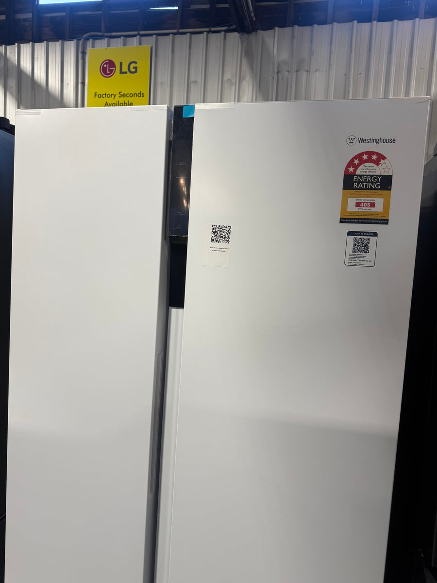 Factory second Westinghouse WSE6200WB 624L Side by Side Refrigerator – White - Second Hand Appliances Geebung