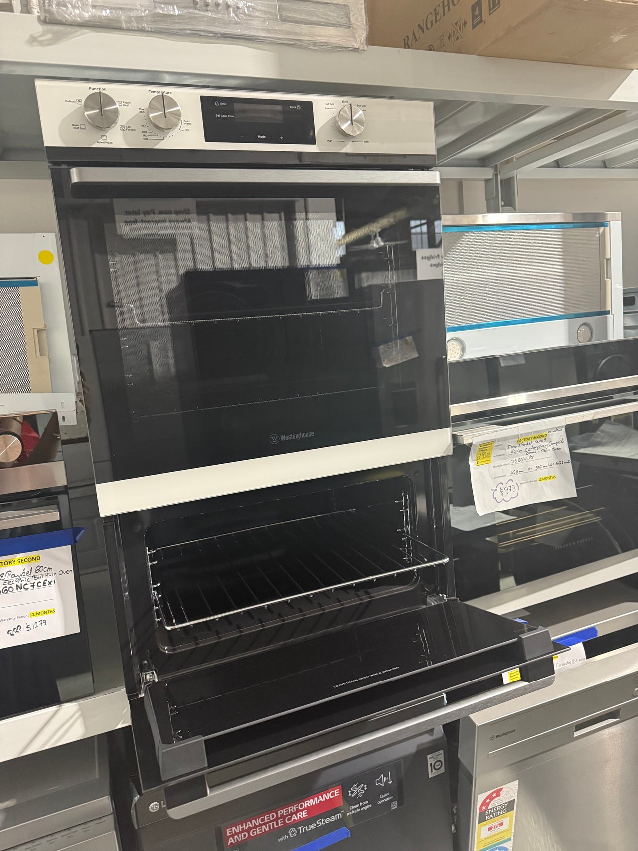 Buy Factory second Westinghouse WVE6565WD 60 cm Multi-Function Electric Built-In Oven with Separate Grill (White Finish) |  | [product_variant] | Second Hand Appliances Geebung Brisbane