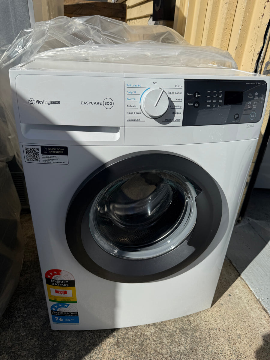 Factory second Westinghouse WWF7524N3WA 7.5kg 300 Series Front Load Washer - Second Hand Appliances Geebung