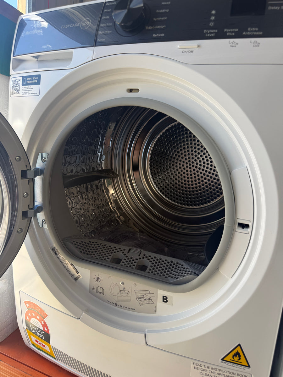 Factory second Westinghouse 8kg EasyCare 500 Heat Pump Dryer (WDH804N7WA)&nbsp; - Second Hand Appliances Geebung