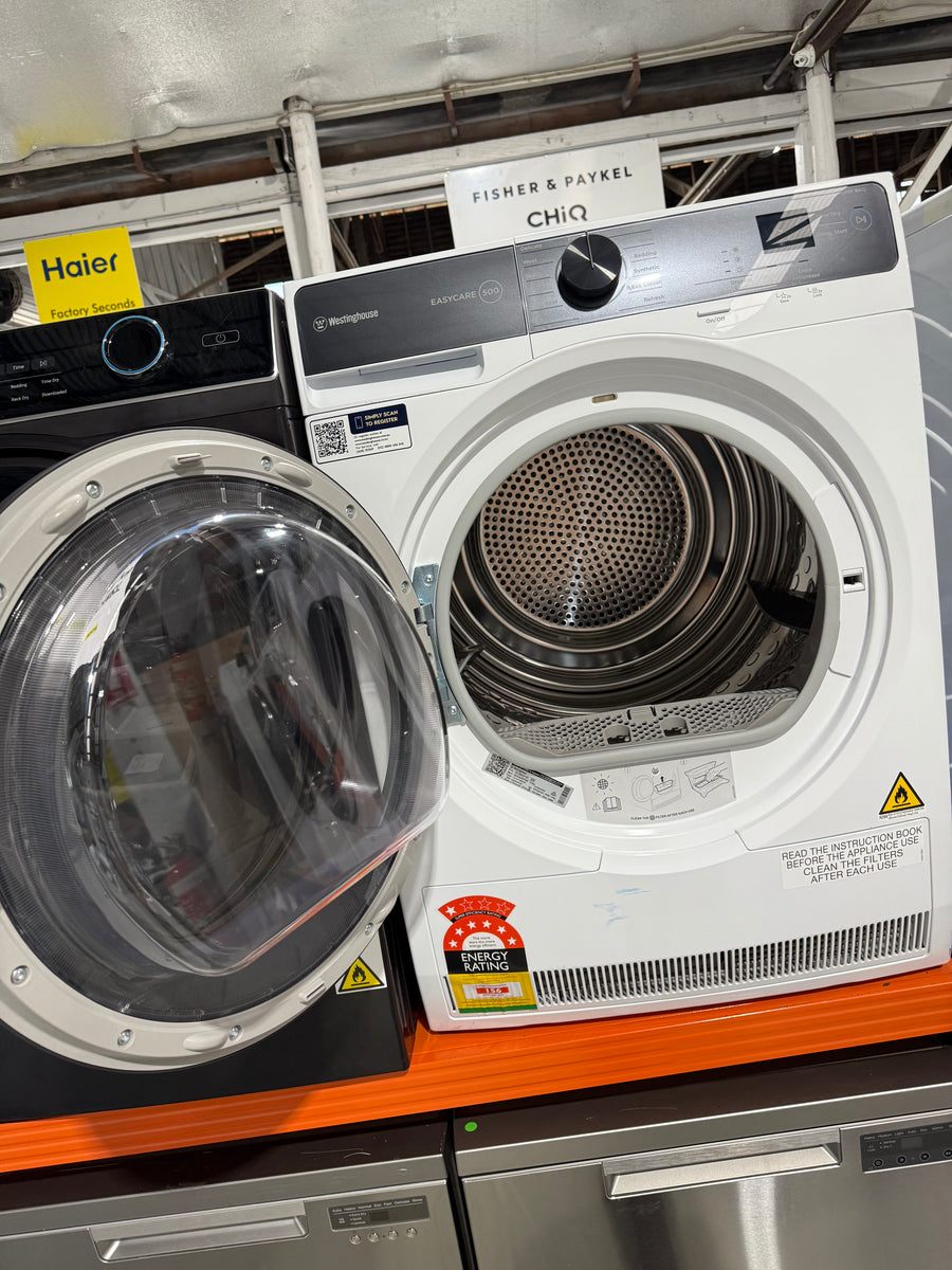 Factory second Westinghouse 8kg EasyCare 500 Heat Pump Dryer (WDH804N7WA) - Second Hand Appliances Geebung