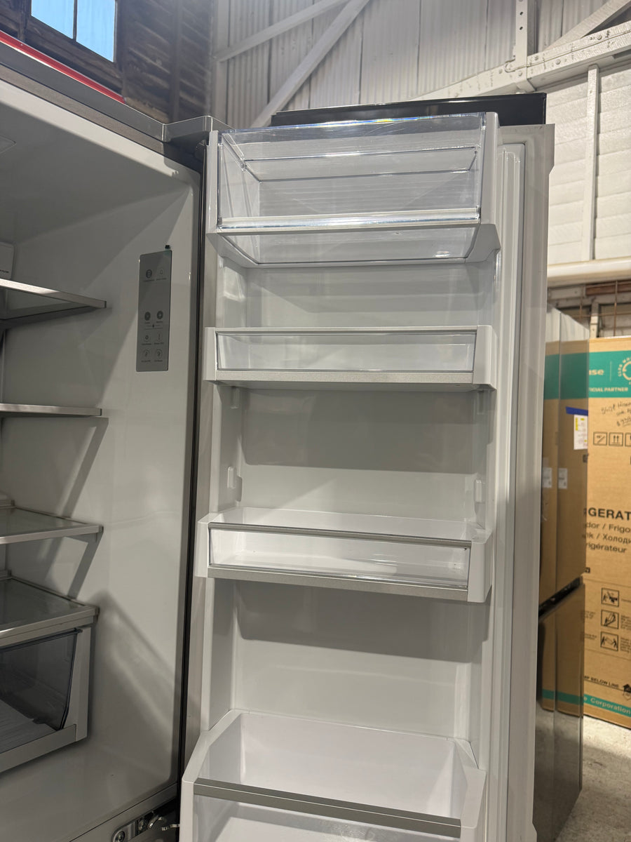 Fisher & Paykel 538L Series 7 Quad Door Refrigerator with Ice & Water – Black Stainless Steel (RF605QDUVB2) - Second Hand Appliances Geebung