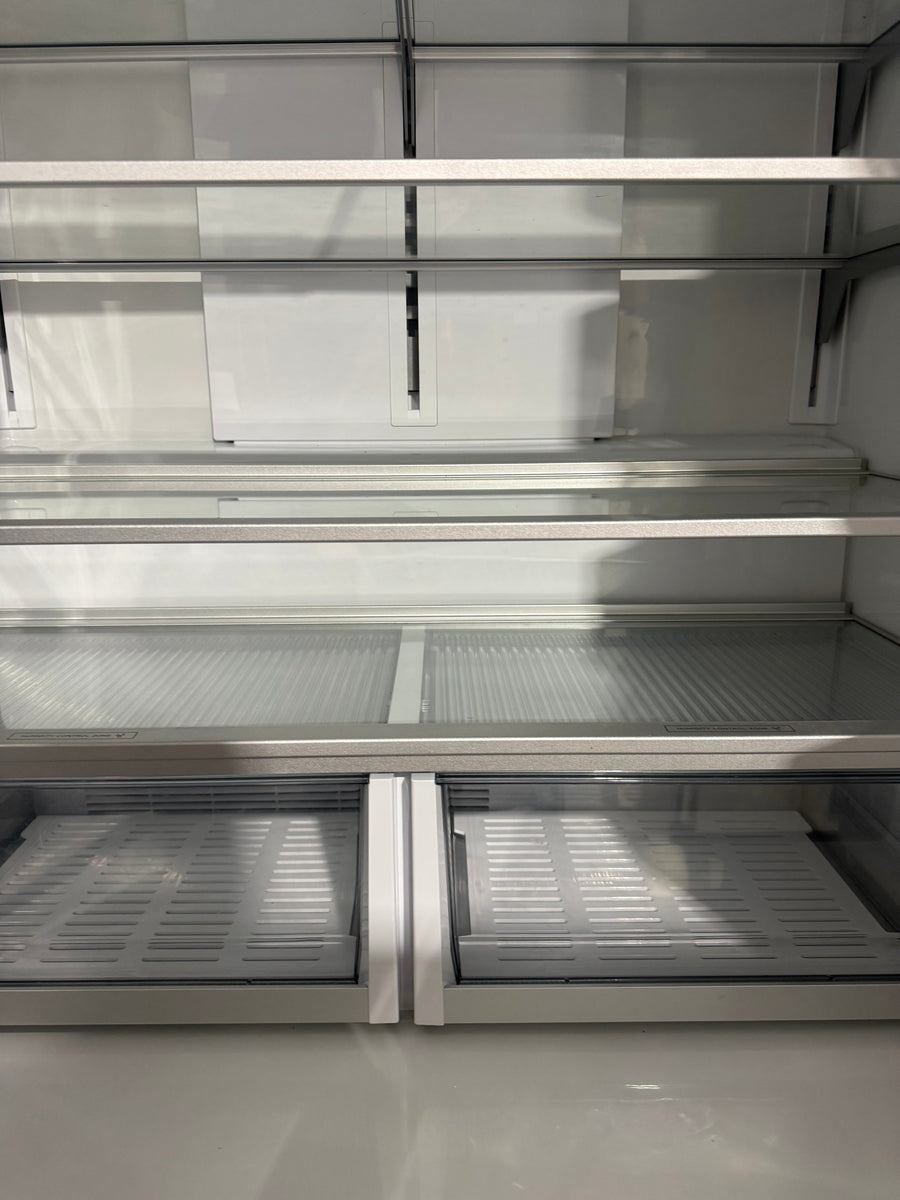 Fisher & Paykel 538L Series 7 Quad Door Refrigerator with Ice & Water – Black Stainless Steel (RF605QDUVB2) - Second Hand Appliances Geebung