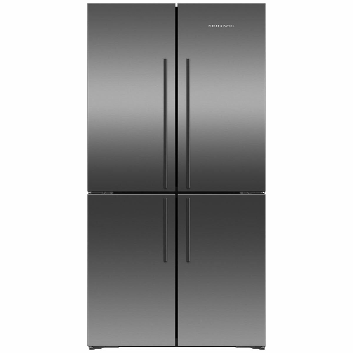 Fisher & Paykel Series 7 538L Quad Door Refrigerator Black Stainless Steel RF605QDVB2 - Second Hand Appliances Geebung