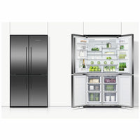Thumbnail for Fisher & Paykel Series 7 538L Quad Door Refrigerator Black Stainless Steel RF605QDVB2 - Second Hand Appliances Geebung