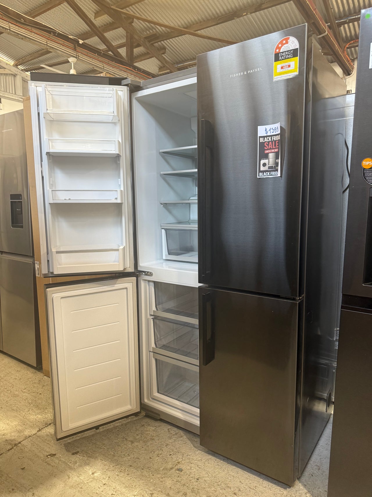 Fisher & Paykel Series 7 538L Quad Door Refrigerator Black Stainless Steel RF605QDVB2 - Second Hand Appliances Geebung