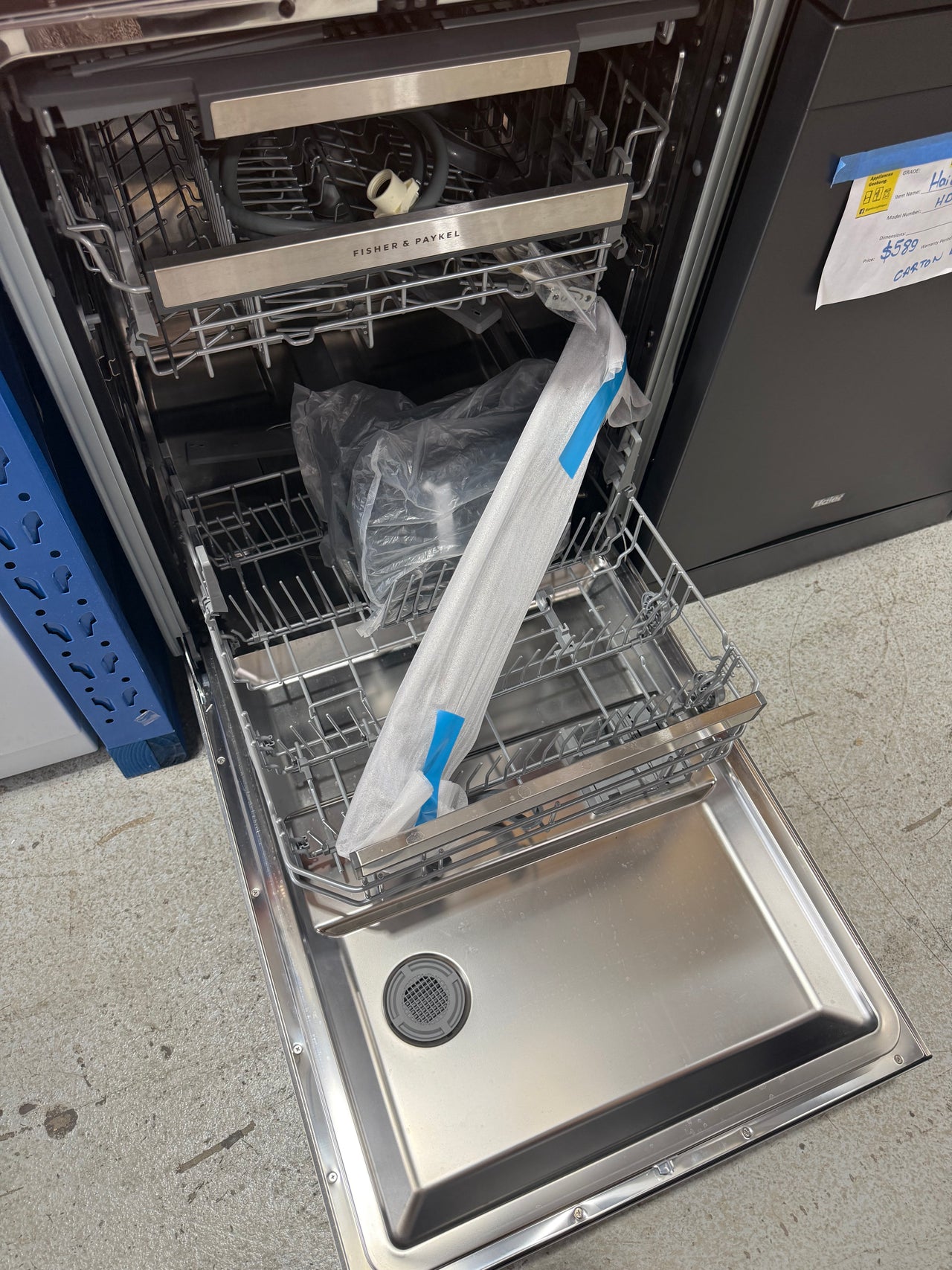 Fisher & Paykel Series 9 Tall Built Under Dishwasher Stainless Steel DW60UNT4X2 - Second Hand Appliances Geebung