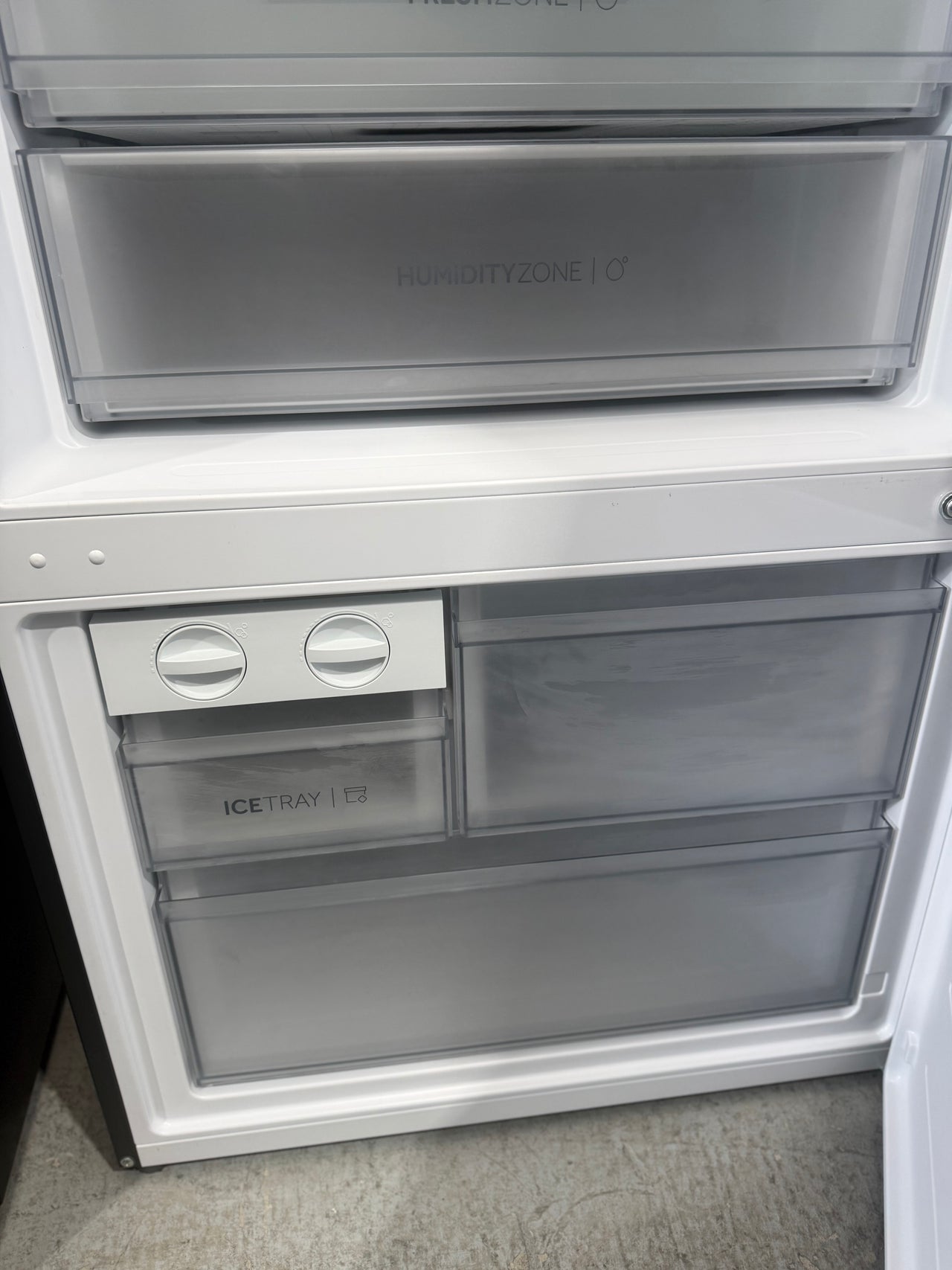 Haier 514L Bottom Mount Refrigerator with Non-Plumbed Water Dispenser Black HRF510BHC - Second Hand Appliances Geebung