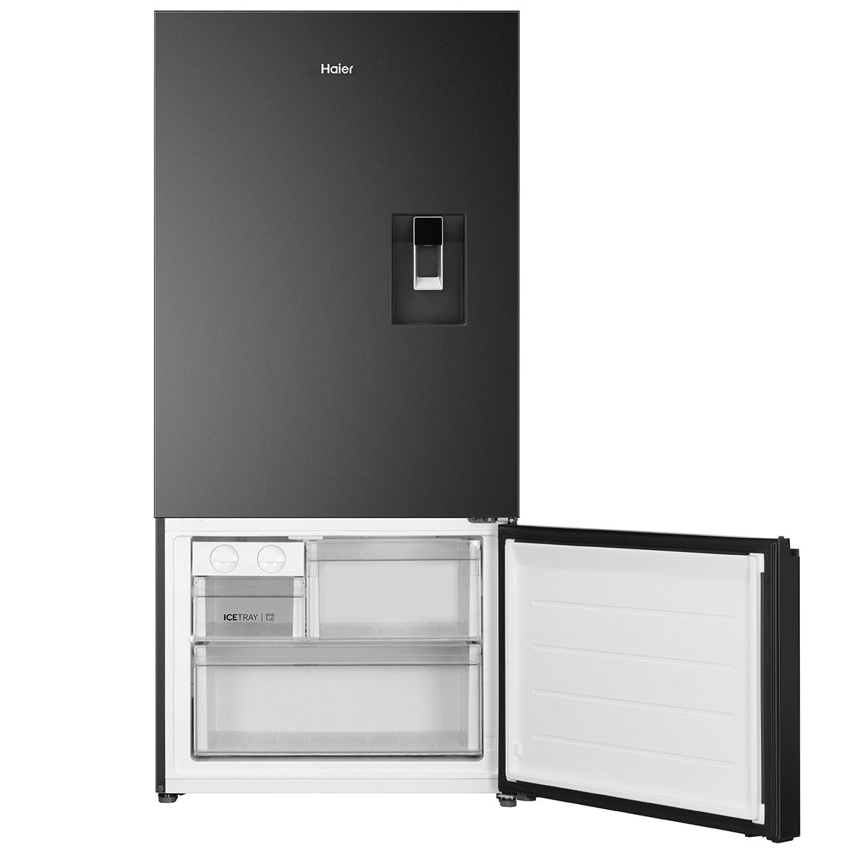 Haier 514L Bottom Mount Refrigerator with Non-Plumbed Water Dispenser Black HRF510BHC - Second Hand Appliances Geebung
