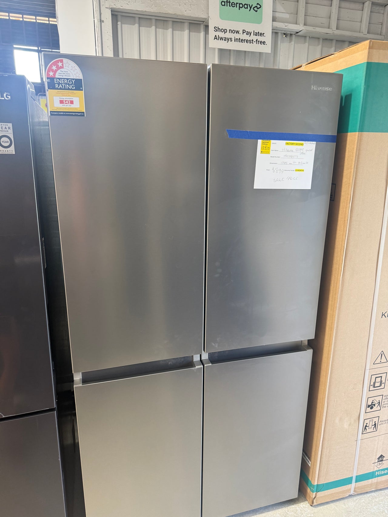 Buy Hisense 609l French Door Refrigerator – Stainless Steel  Model: HRCD610TS | PureFlat Collection |  | [product_variant] | Second Hand Appliances Geebung Brisbane