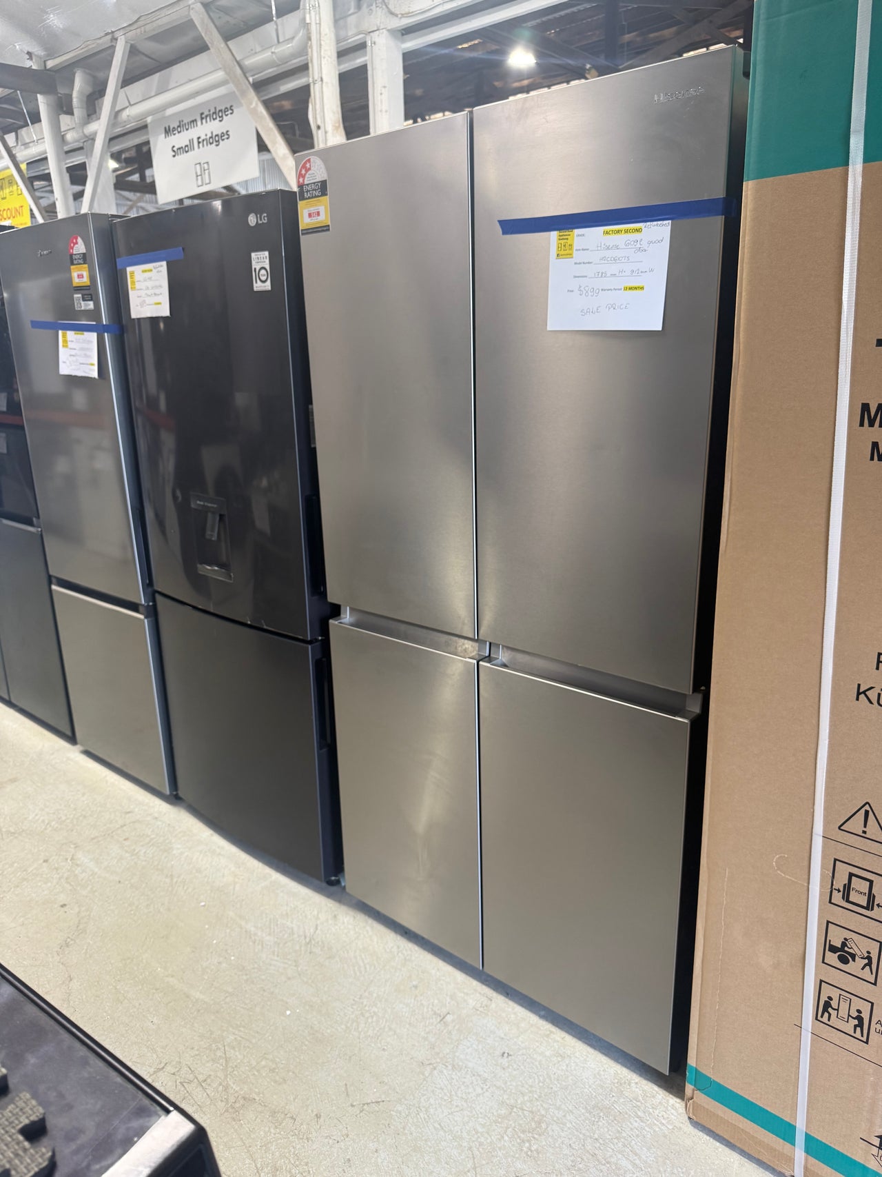 Buy Hisense 609l French Door Refrigerator – Stainless Steel  Model: HRCD610TS | PureFlat Collection |  | [product_variant] | Second Hand Appliances Geebung Brisbane