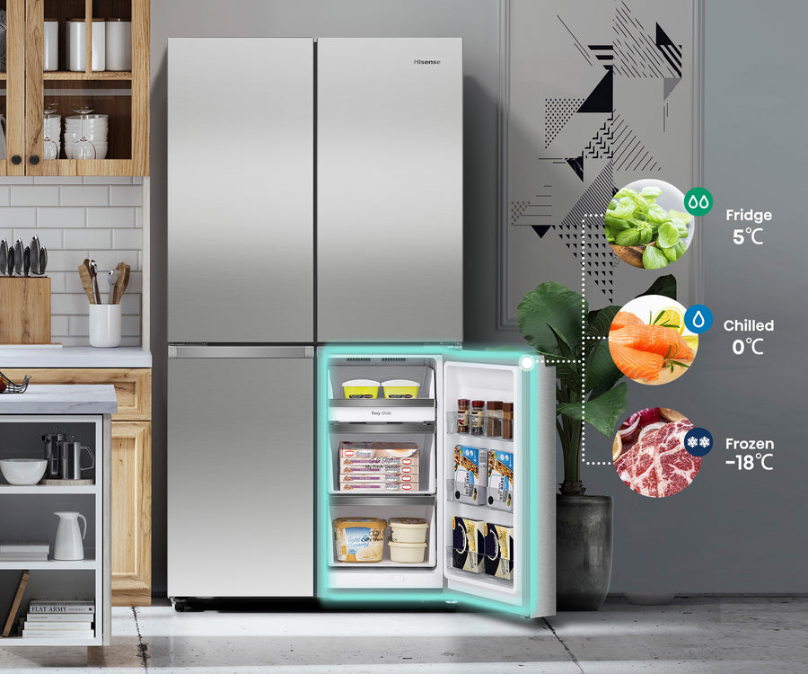 Buy Hisense 609l French Door Refrigerator – Stainless Steel  Model: HRCD610TS | PureFlat Collection |  | [product_variant] | Second Hand Appliances Geebung Brisbane