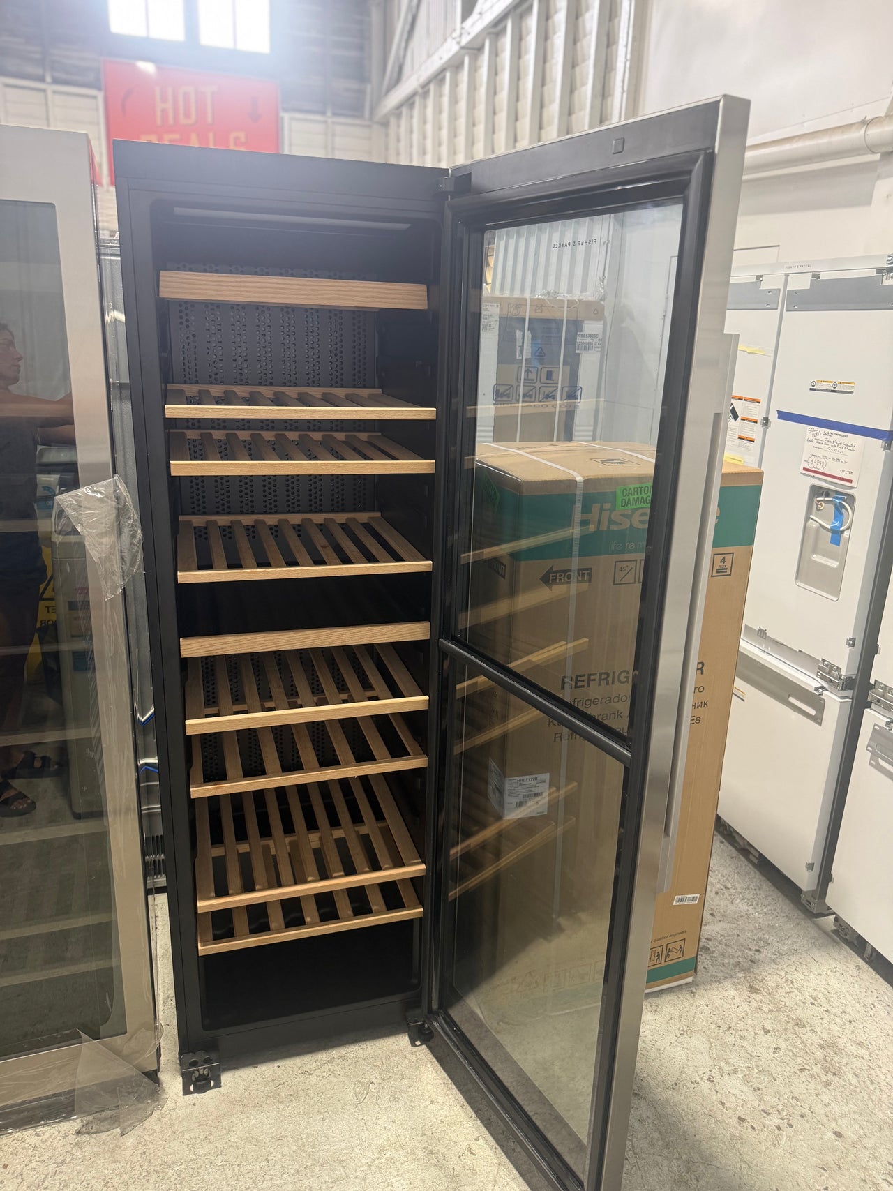 Buy Factory second Fisher & Paykel Series 7 Wine Storage Cabinet 144 Bottle Stainless Steel Right Hinge RF356RDWX1 |  | [product_variant] | Second Hand Appliances Geebung Brisbane
