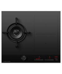 Thumbnail for Factory second Fisher & Paykel 60cm LPG Gas and Induction Cooktop with Wok Burner - Black Glass Model: CGI603DLPTB4 - Second Hand Appliances Geebung