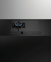 Thumbnail for Factory second Fisher & Paykel 60cm LPG Gas and Induction Cooktop with Wok Burner - Black Glass Model: CGI603DLPTB4 - Second Hand Appliances Geebung