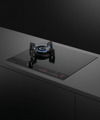 Thumbnail for Factory second Fisher & Paykel 60cm LPG Gas and Induction Cooktop with Wok Burner - Black Glass Model: CGI603DLPTB4 - Second Hand Appliances Geebung