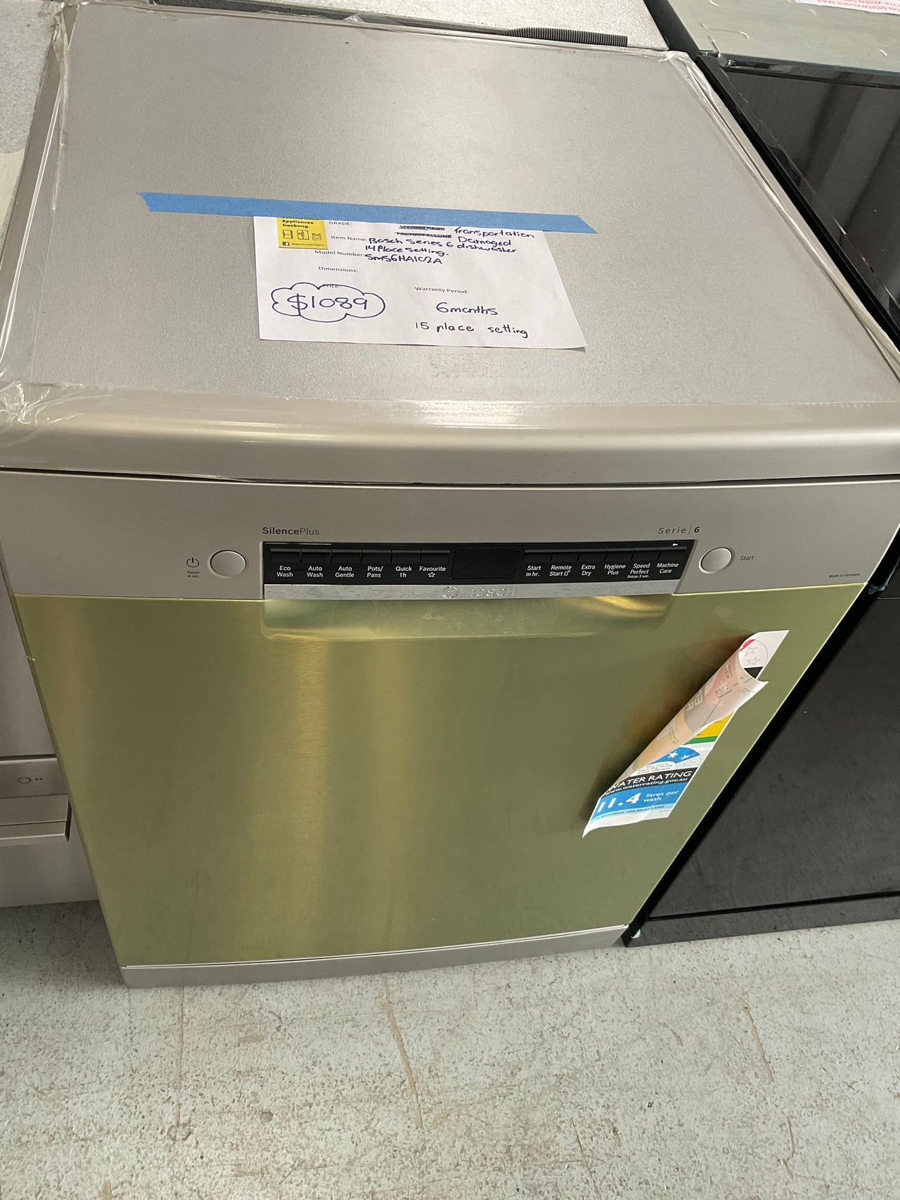 Transportation damaged Bosch Freestanding Dishwasher Stainless