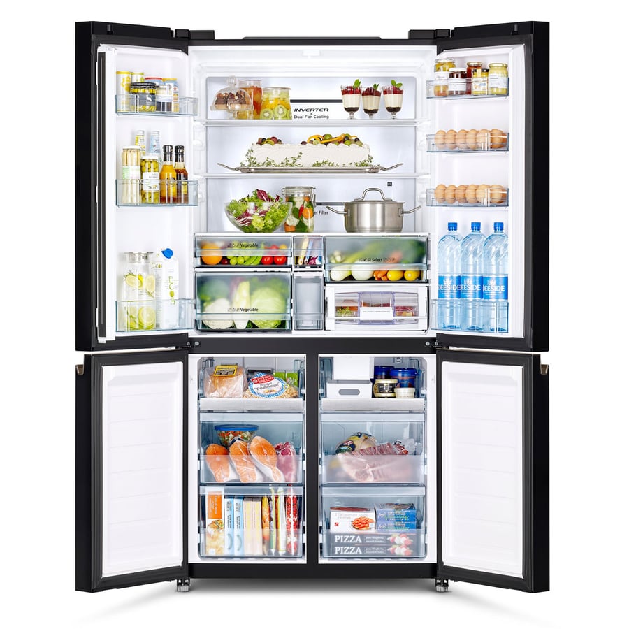 Factory second HITACHI 638L FRENCH DOOR INVERTER FRIDGE - BLACK GLASS RWB640VT0GBK - Second Hand Appliances Geebung